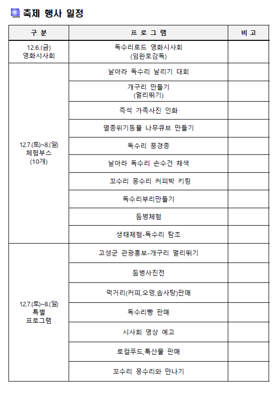 독수리일정